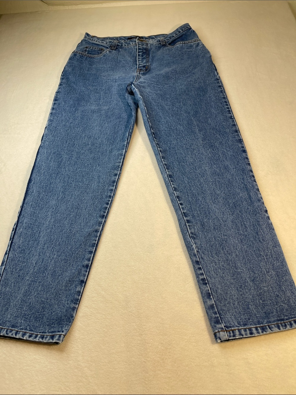 bill blass High-Rise Straight Jeans in Denim Blue WOMENS SIZE 14 VINTAGE TALL